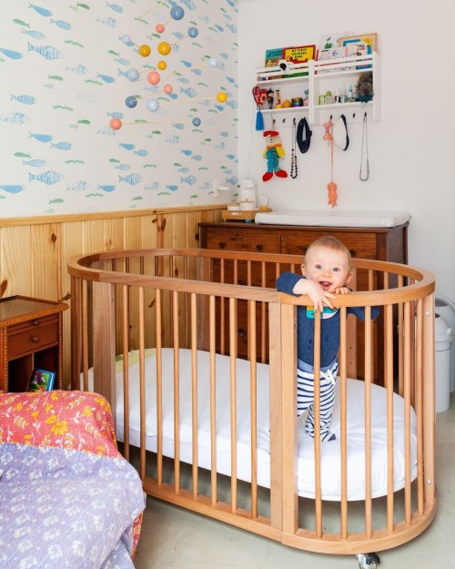 Детская кровать люлька деревянная